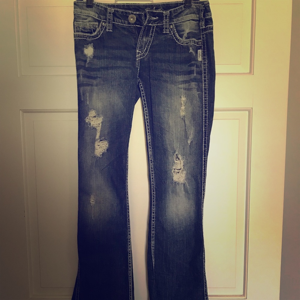 Silver Frances Flair Jeans